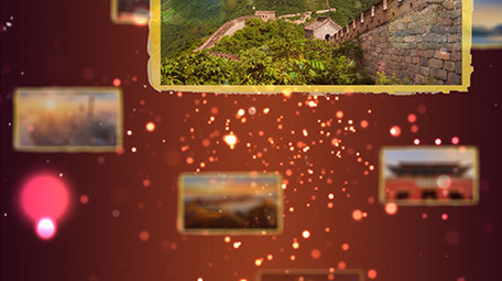 大气红色党政党建图文展示片头AE模板