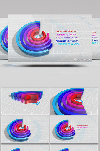 E3D三维立体管道图表数据展示说明对比图片