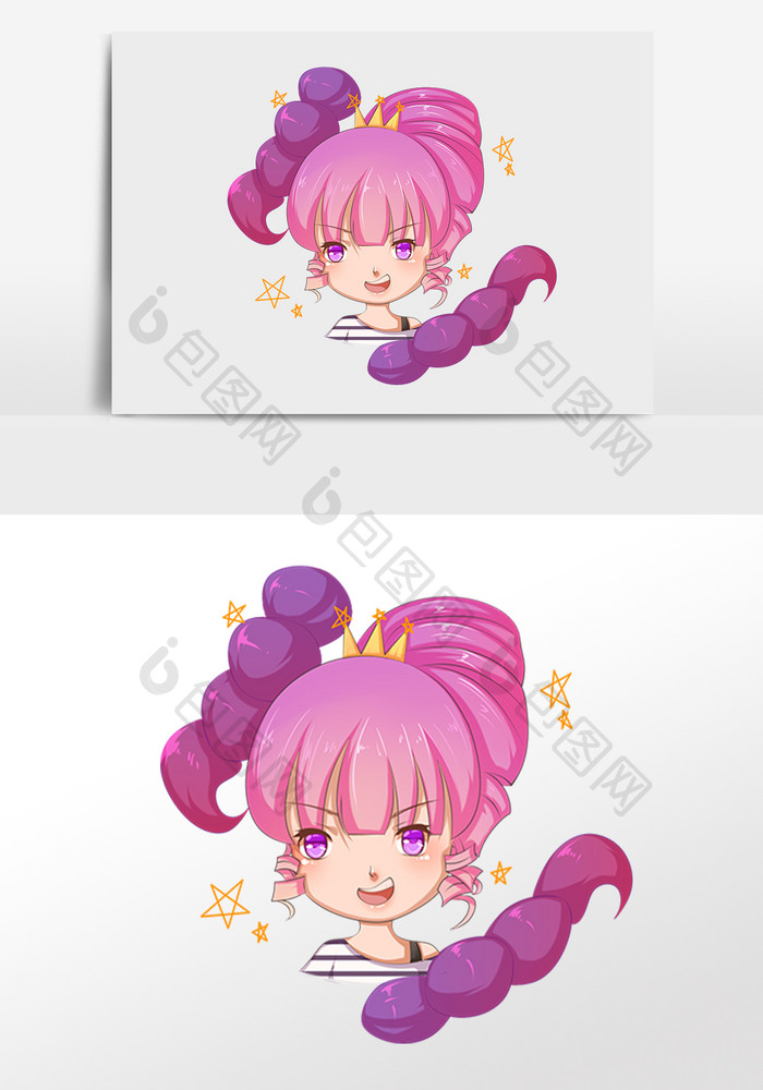 手绘占卜星象天蝎座星座插画摩羯男水瓶座女配吗图片
