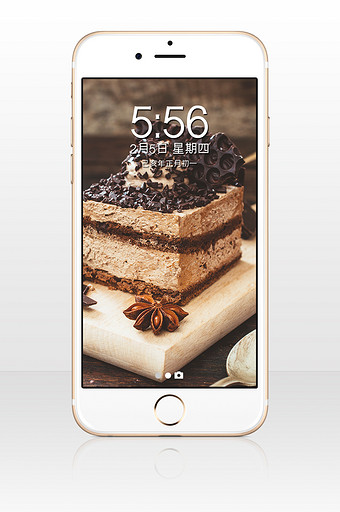 巧克力慕斯蛋糕摄影图片手机壁纸图片