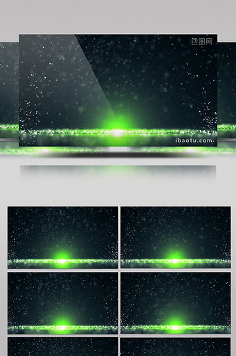 唯美大气震撼绿色粒子动态炫酷视频素材图片
