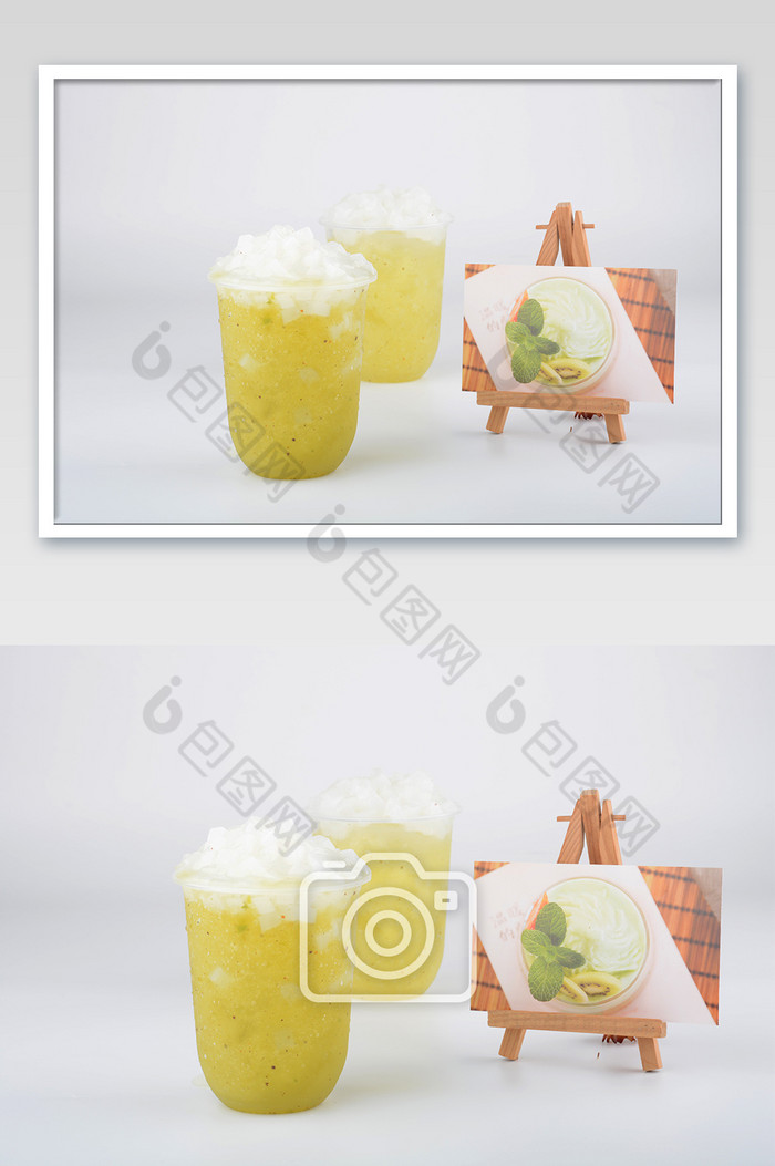 冰爽好美味的奇异果椰果冰沙摄影图图片图片