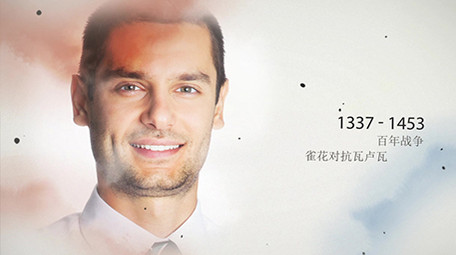 中国风水墨历史展示宣传图文展示AE模板