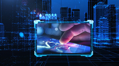 企业商务科技城市大气粒子光线片头AE模板