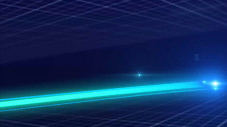 蓝色科技穿梭光效粒子图文展示模板