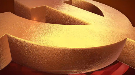 震撼风红色党建红绸永远跟党走图文模板