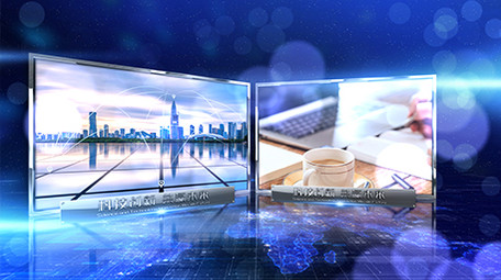 炫光空间科技商务图文展示AE模板