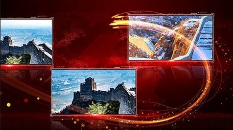 红色科技党政图片ae模版