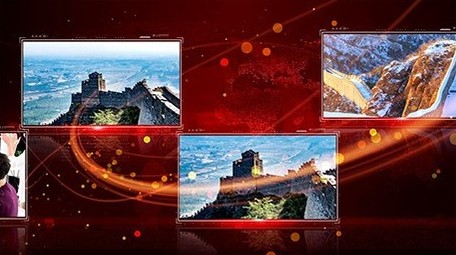 红色科技党政图片ae模版