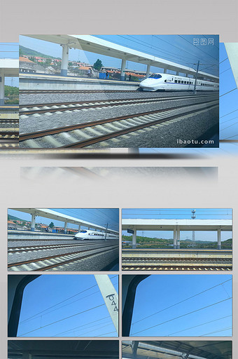铁路铁高铁火车和谐号高铁素材动车高铁运行图片