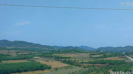 壮观大气风景高铁火车窗外美丽乡村绿水青山