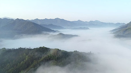 航拍大气云海祖国山河长视频群山