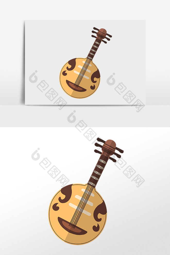 音乐乐器阮插画图片图片