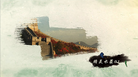 风格清新水墨图文展示AE模板