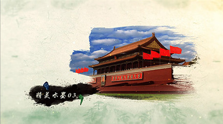 风格清新水墨图文展示AE模板