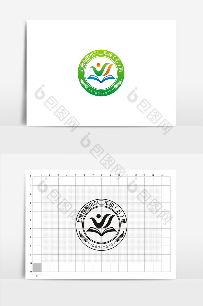 抽象个性学校班徽VI标志logo图片图片