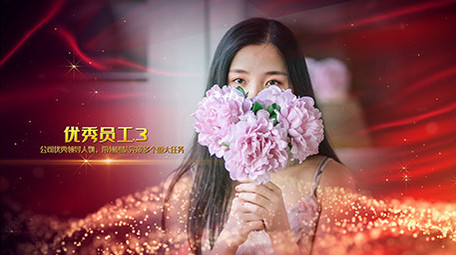 震撼大气党政红色唯美粒子图片人物介绍AE