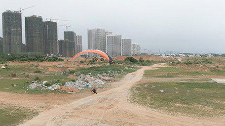 运动时尚体育动力伞高清航拍实拍