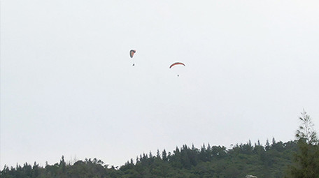 运动时尚体育动力伞高清航拍实拍