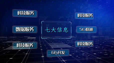 蓝色科技商务科技字幕数据展示会声会影模板