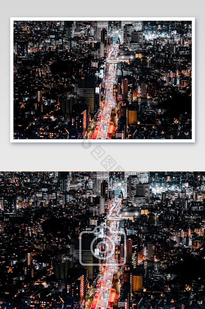 日本东京夜景城市广角摄影图片图片