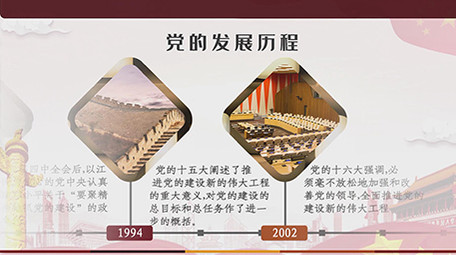 红色党建图文展示AE模板