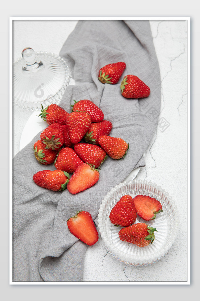 新鲜草莓静物水果创意摄影图片图片