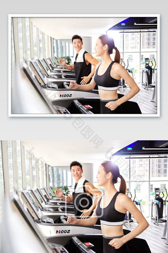 健身房运动跑步减肥增肌跑步机锻炼练习图片