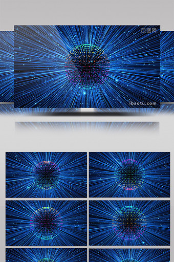 大气蓝色粒子线条动感感科技互联网年会背景图片