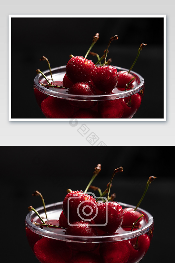 高清新鲜车厘子樱桃水果特写摄影图片图片