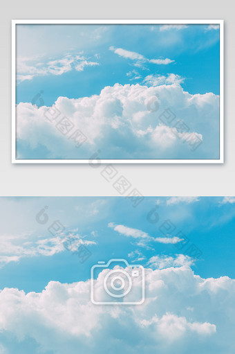 夏日蓝天白云云彩清新素材高清摄影图图片