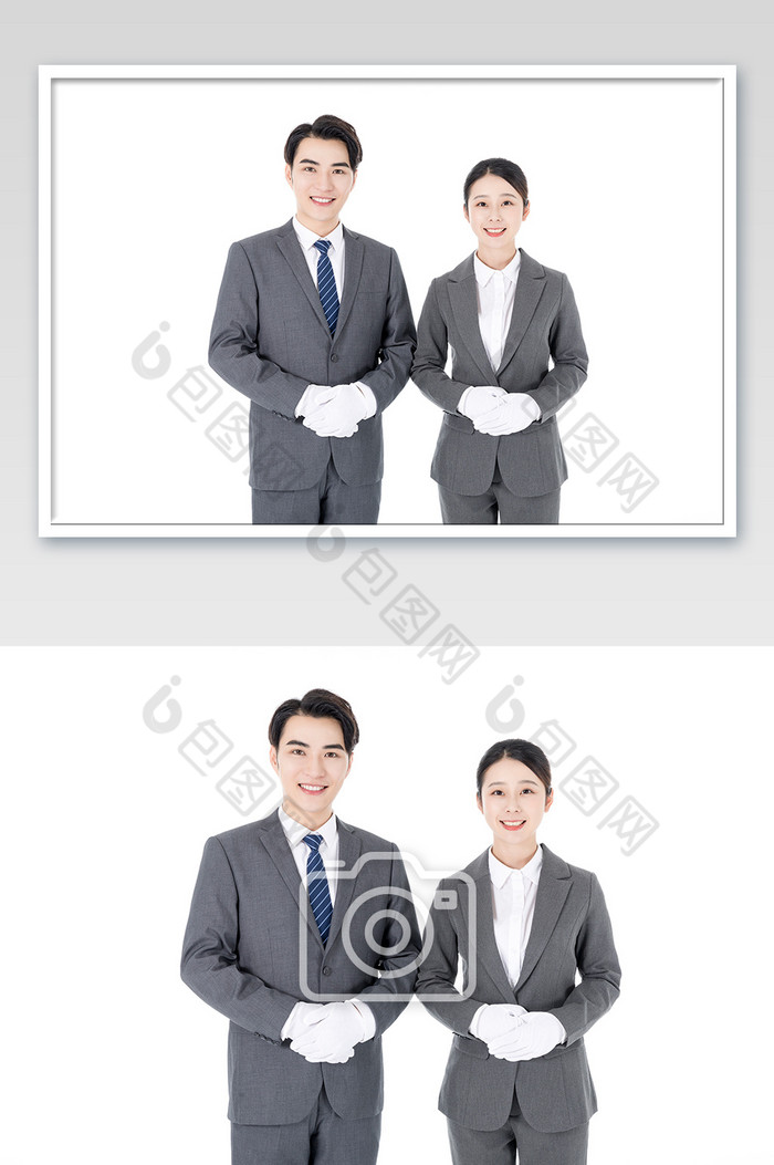 商务男女白领接待客户图片图片
