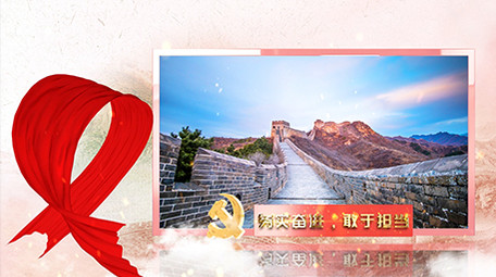 简约大气党建政府机关图文宣传片头ae模板