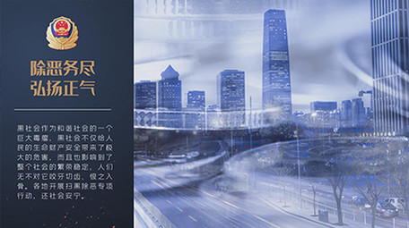 简洁扫黑除恶禁毒宣传报告图文模板AE模板