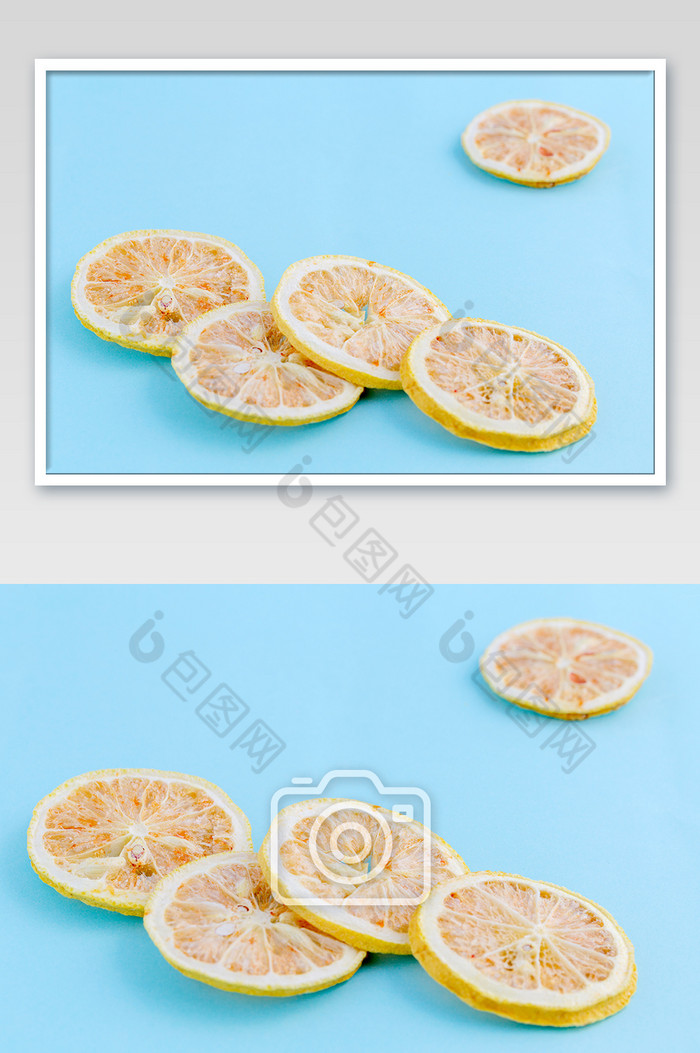 干柠檬片夏清新食材背景素材图片图片