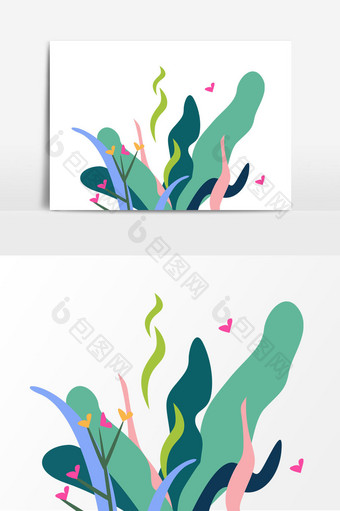 植物花朵绿色夏季装饰元素图片