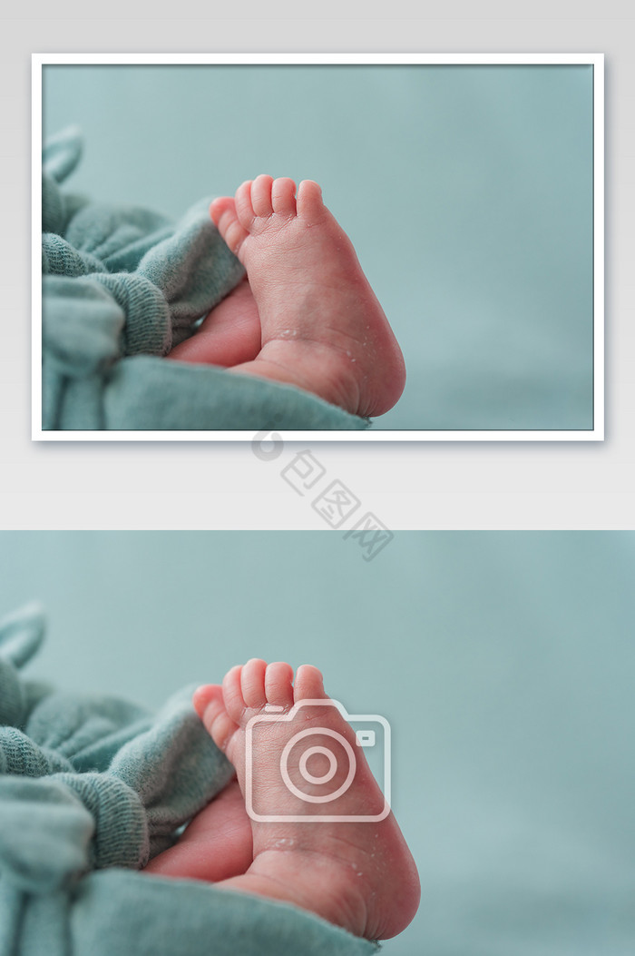 新生儿幼儿儿童粉色小脚丫创意写真