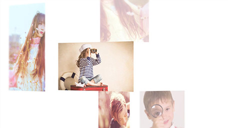 优美多图家庭婚礼儿童照片汇聚片头AE模板