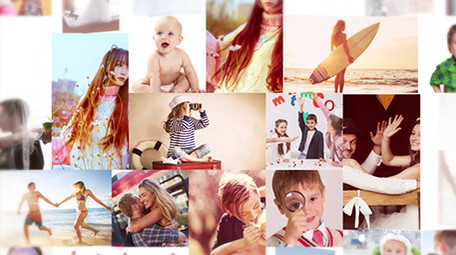 优美多图家庭婚礼儿童照片汇聚片头AE模板