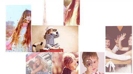 优美多图家庭婚礼儿童照片汇聚片头AE模板