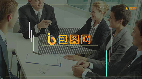 现代简洁主义商务公司宣传片图文展示模板