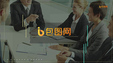 现代简洁主义商务公司宣传片图文展示模板