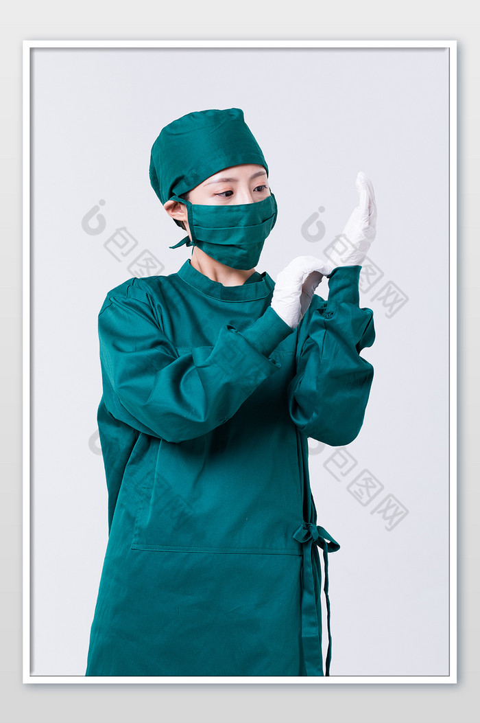 戴手套的外科医生职业形象展示图片图片