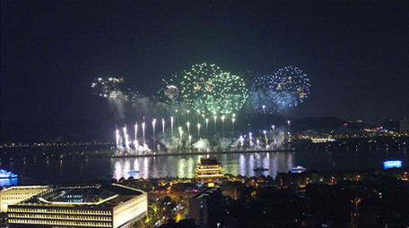 长沙浏阳烟花航拍4K