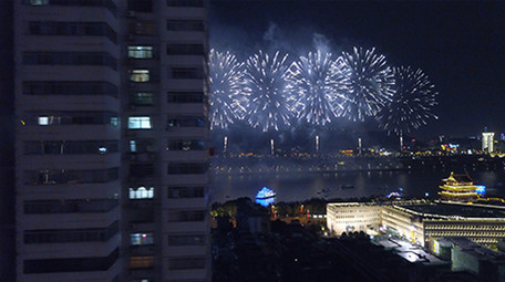 长沙浏阳烟花航拍4K