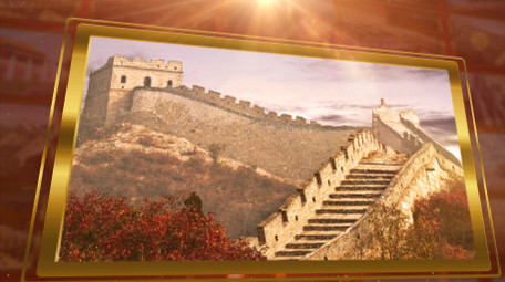 震撼大气红色党政图文展示照片墙ae模板