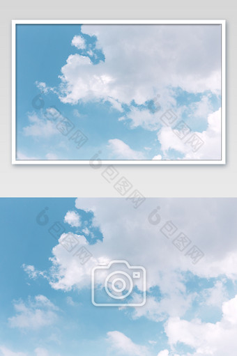 莫兰迪色天空蓝天白去背景素材图片