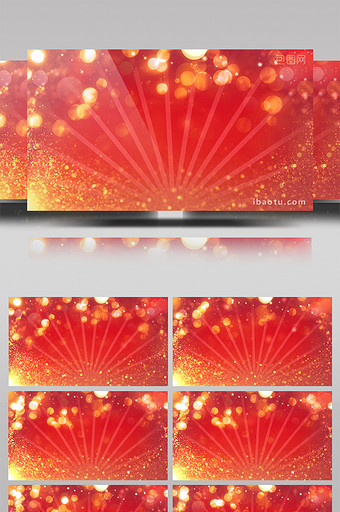 大气红金粒子背景AE模板图片