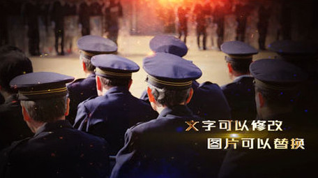 大气震撼扫黑除恶军警<strong>图文</strong>ae模板