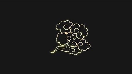 18组带通道金色祥云扫光装饰元素素材